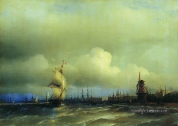 romantique romantisme Tableau Peinture - vue d’Amsterdam 1854 Romantique Ivan Aivazovsky russe